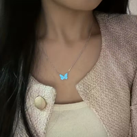 🦋 Necklace and bracelet - Butterfly shaped, phosphorus, glowing in the dark