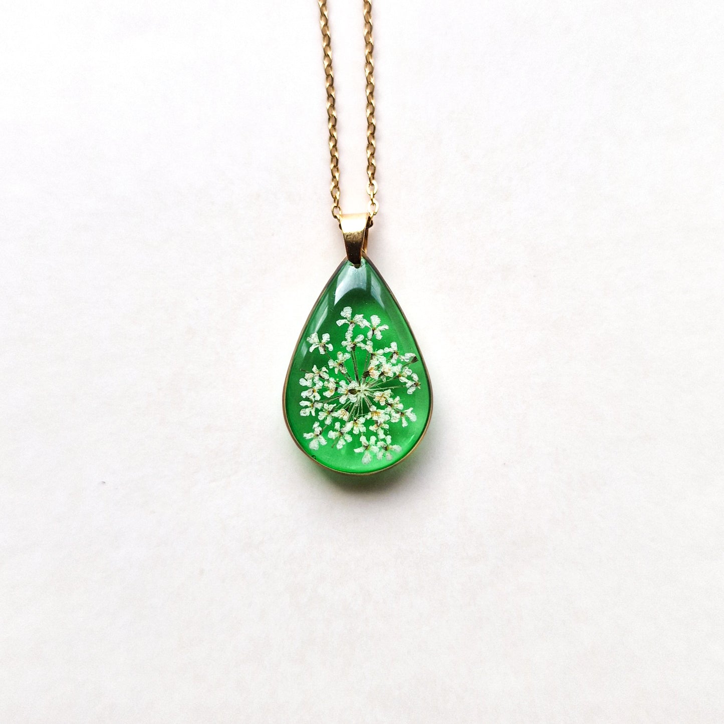 New teardrop emerald necklace