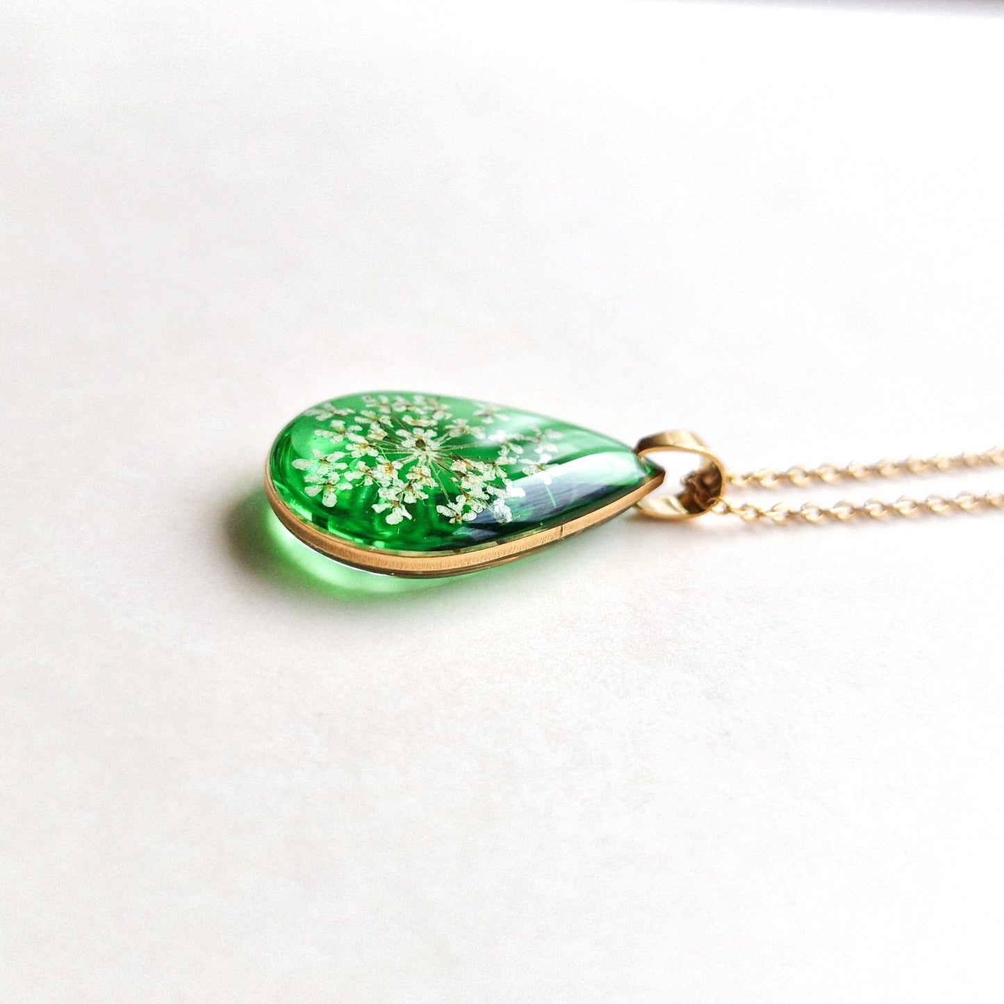 New teardrop emerald necklace
