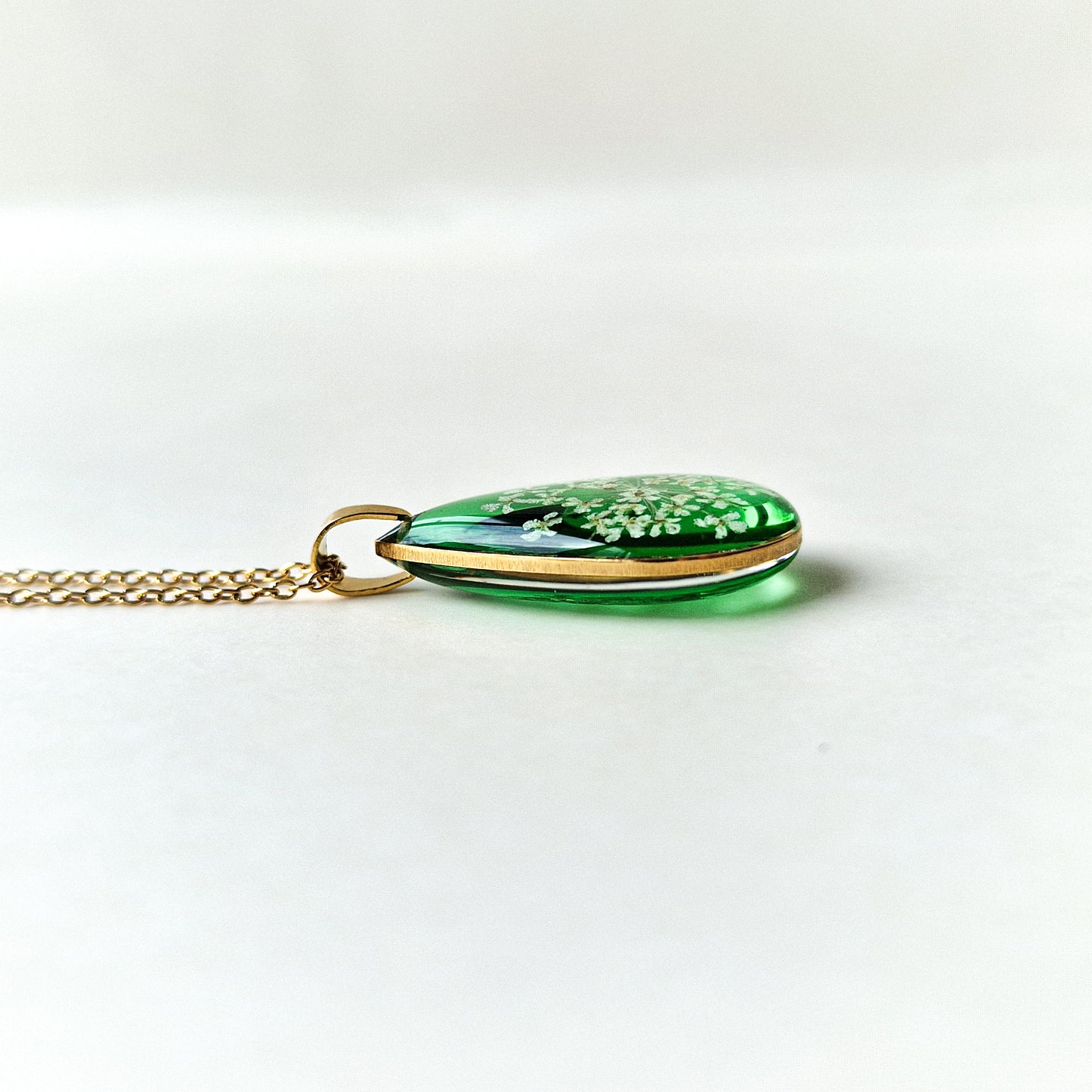 New teardrop emerald necklace