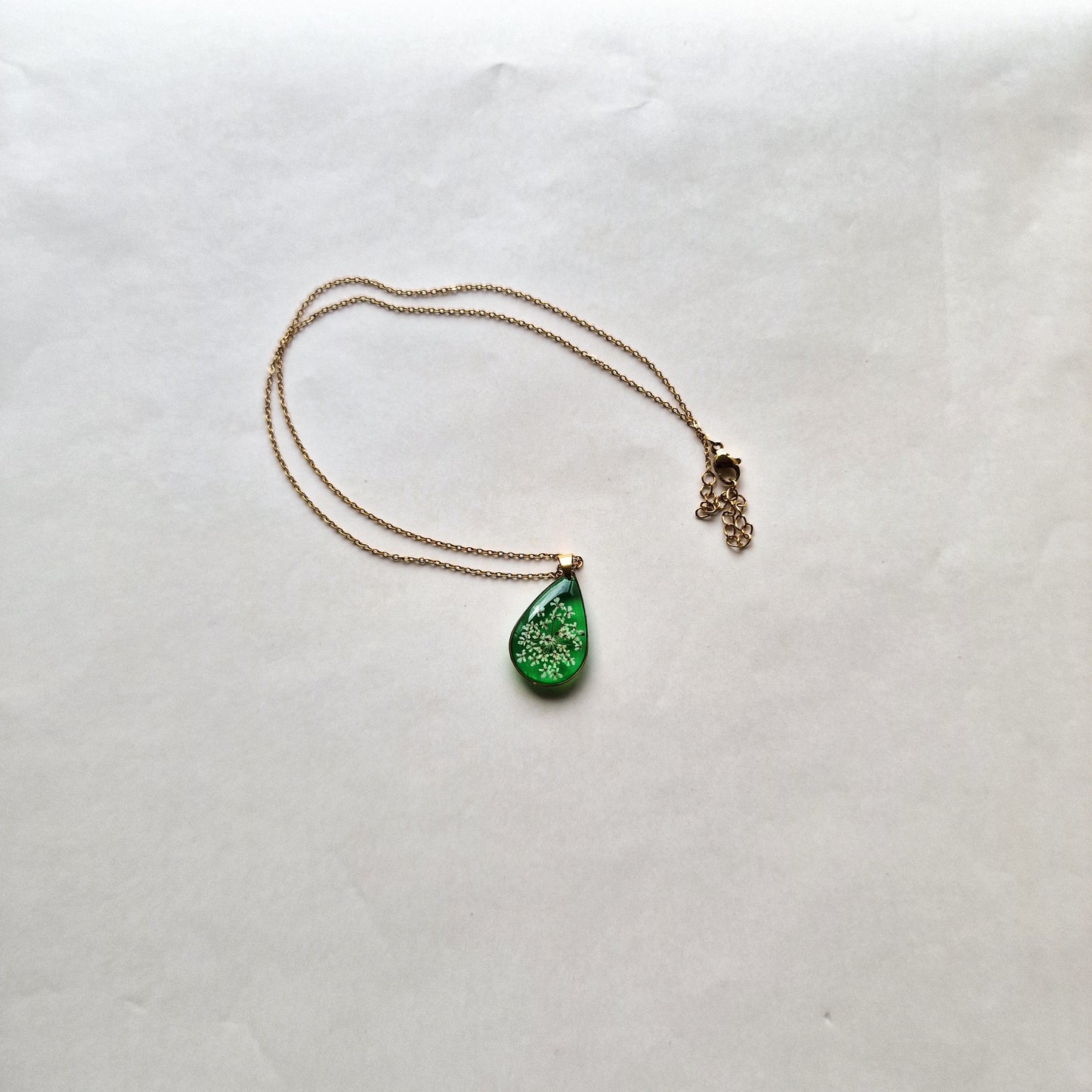 New teardrop emerald necklace