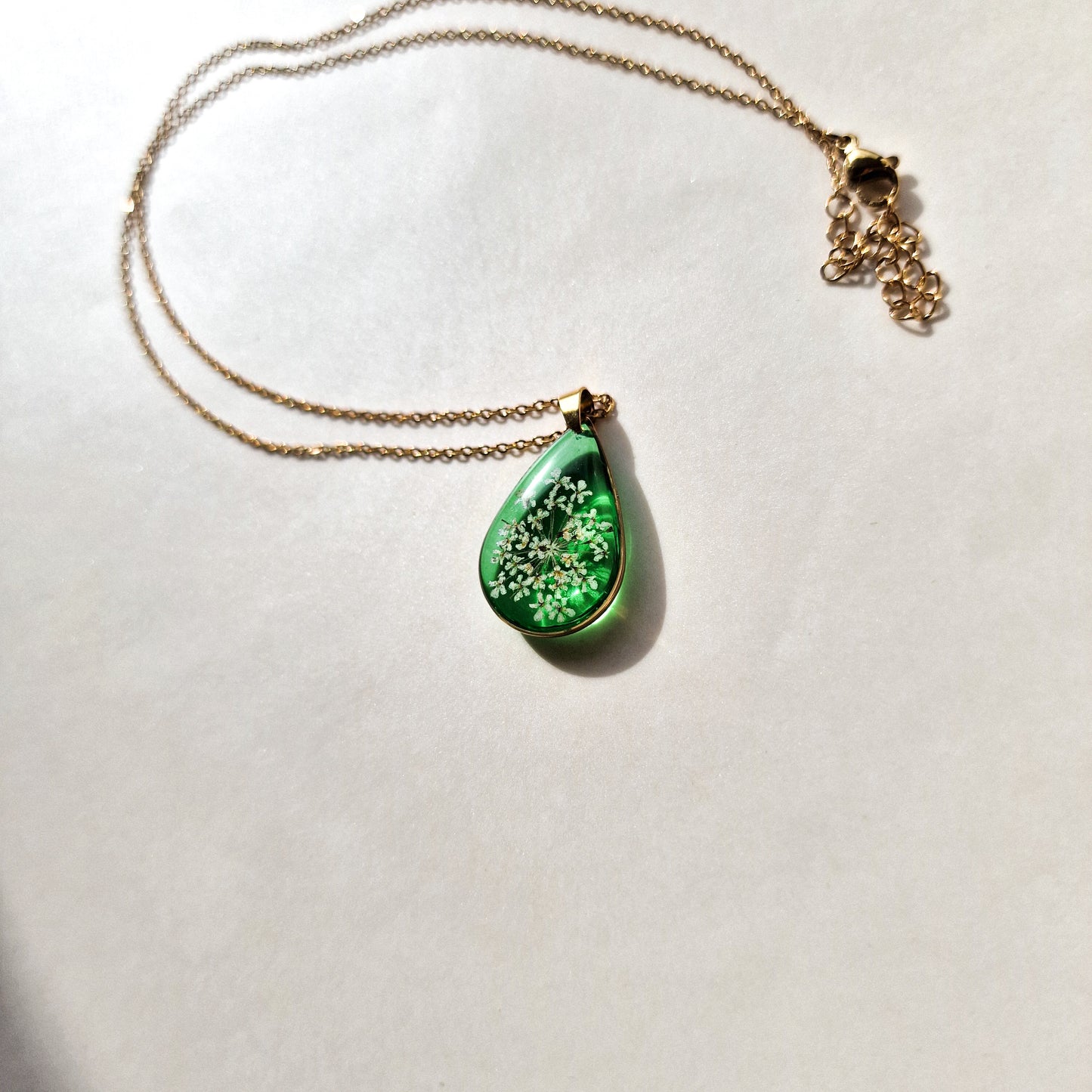 New teardrop emerald necklace