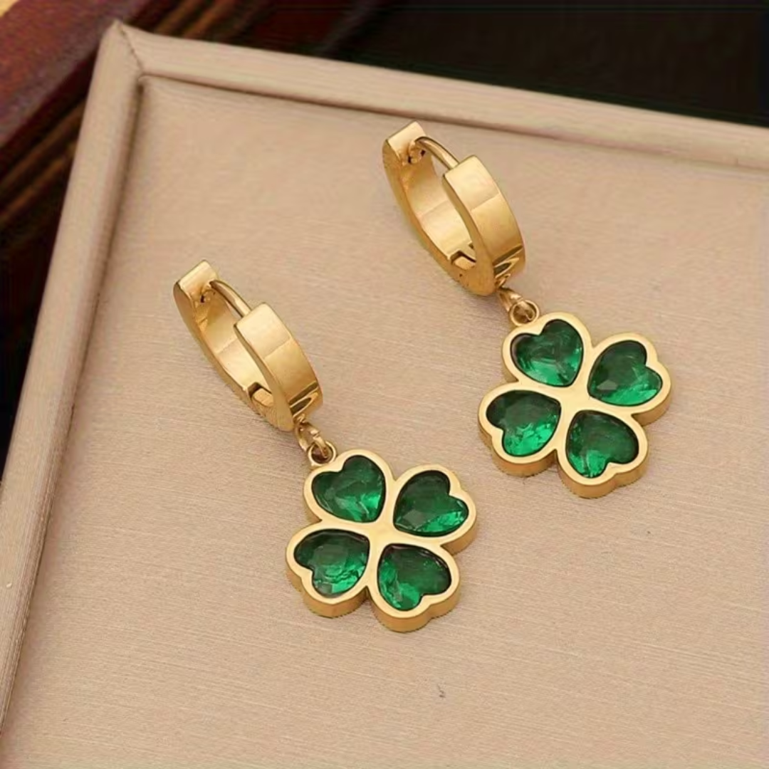 Emerald Clover - Stainless Steel Accessory Set